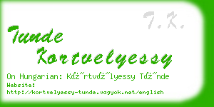 tunde kortvelyessy business card